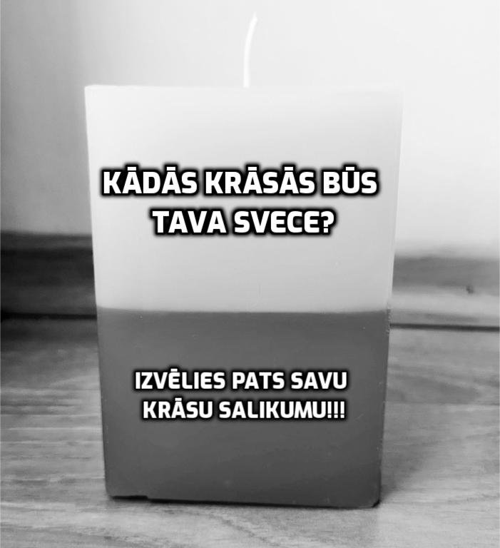 LIELĀ KUBA FORMAS SVECE Tevis izvēlētās krāsas